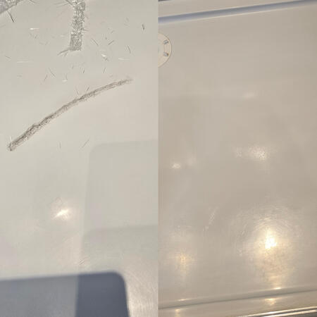 before and after acrylic shower tray crack repair completed Worcester